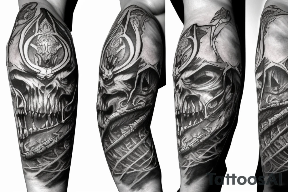 Sleeve Warcraft lich king tattoo idea