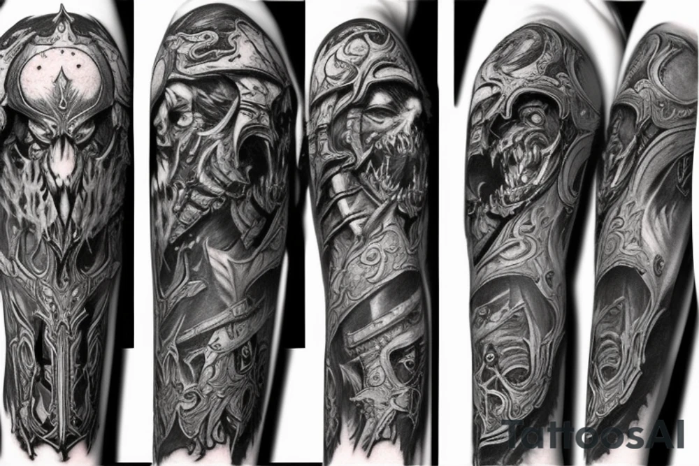 Sleeve Warcraft lich king tattoo idea