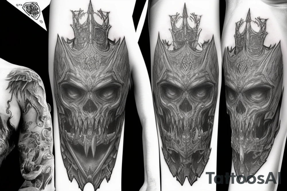Sleeve Warcraft lich king tattoo idea