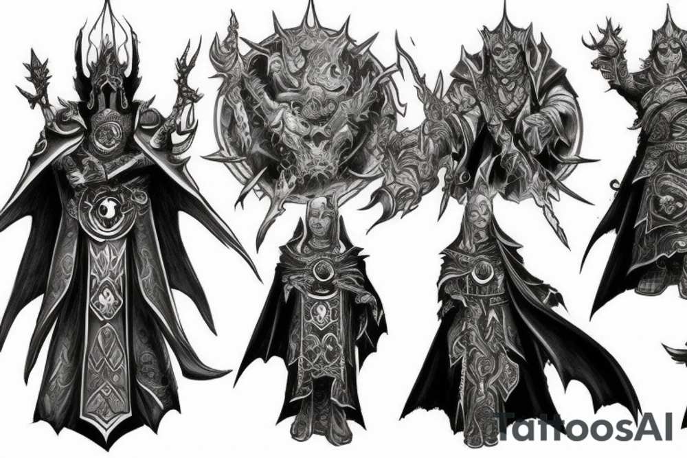 Sleeve Warcraft lich king tattoo idea