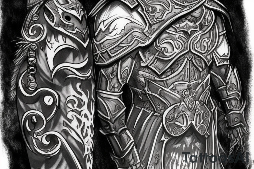 Sleeve Warcraft lich king tattoo idea