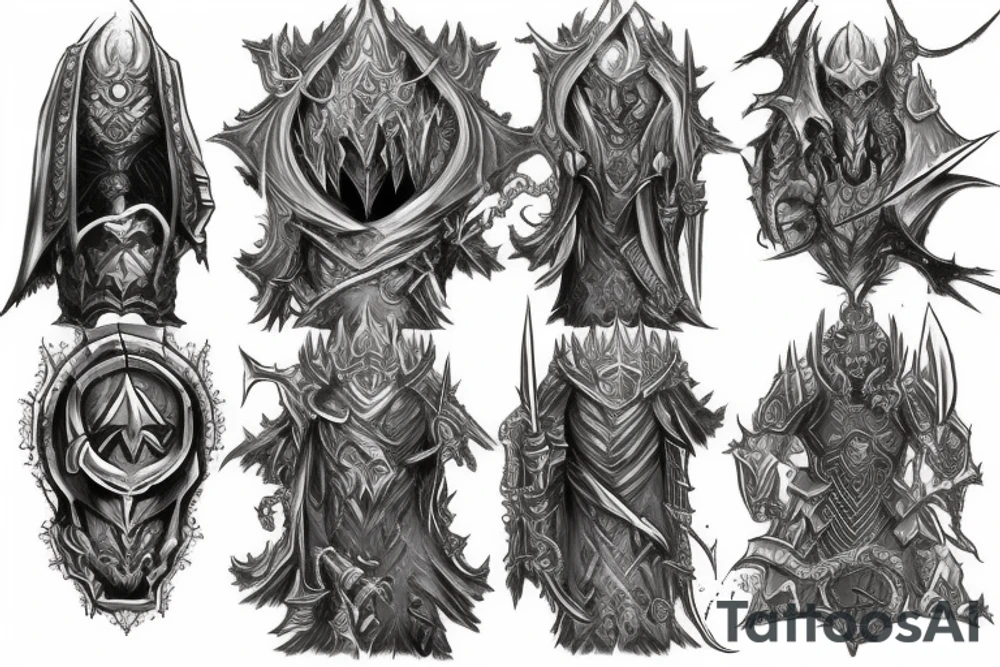 Sleeve Warcraft lich king tattoo idea