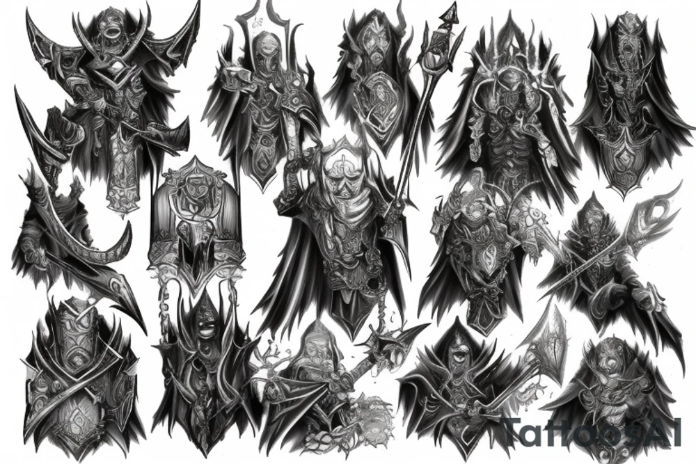Sleeve Warcraft lich king tattoo idea
