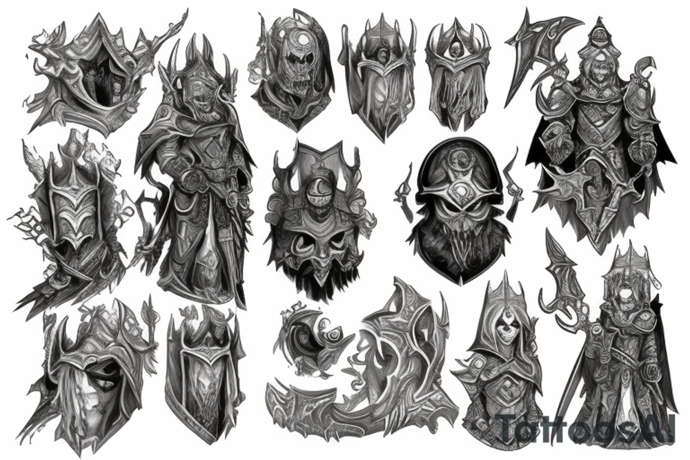 Sleeve Warcraft lich king tattoo idea