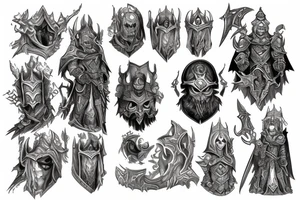 Sleeve Warcraft lich king tattoo idea