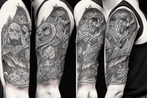 Sleeve Warcraft lich king tattoo idea