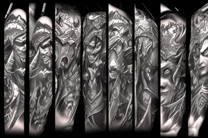 Sleeve Warcraft lich king tattoo idea