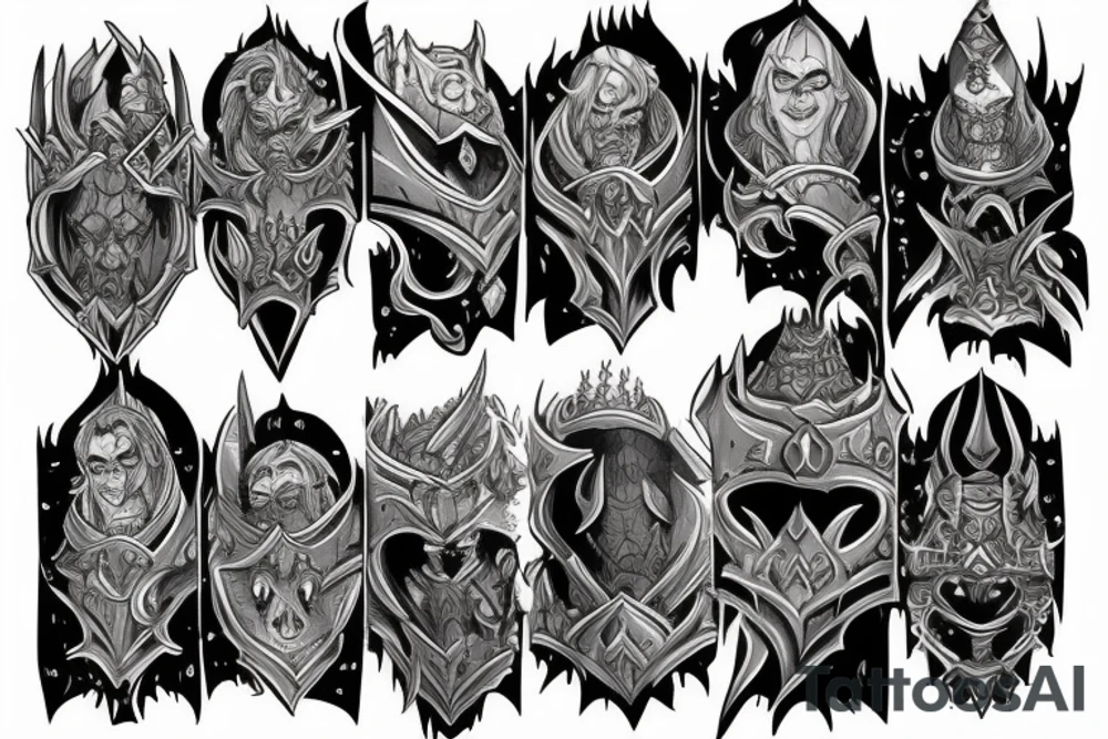 Sleeve Warcraft lich king tattoo idea