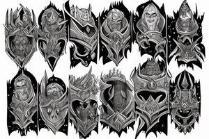 Sleeve Warcraft lich king tattoo idea