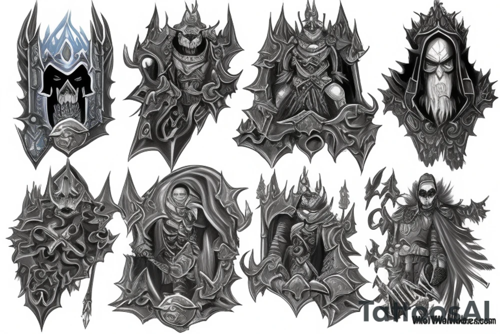 Sleeve Warcraft lich king tattoo idea