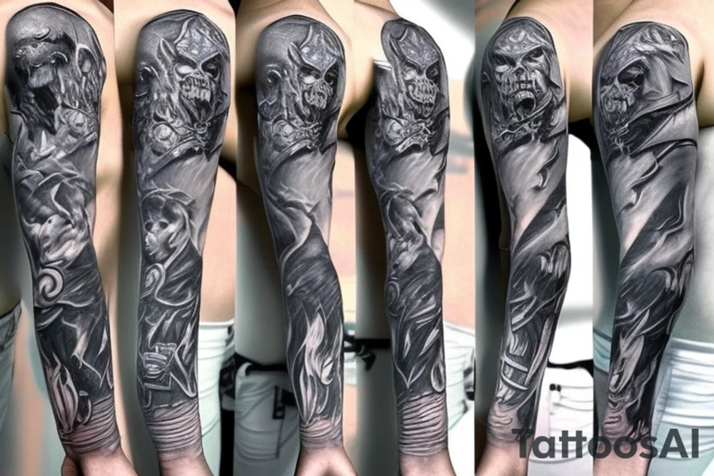 Sleeve Warcraft lich king tattoo idea