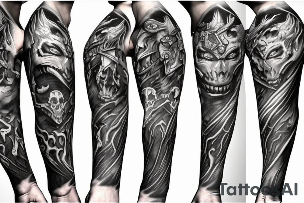 Sleeve Warcraft lich king tattoo idea
