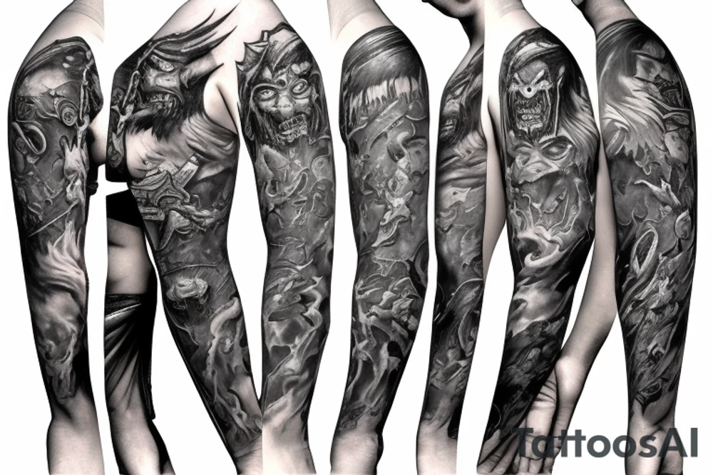 Sleeve Warcraft lich king tattoo idea