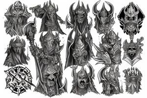 Sleeve Warcraft lich king tattoo idea