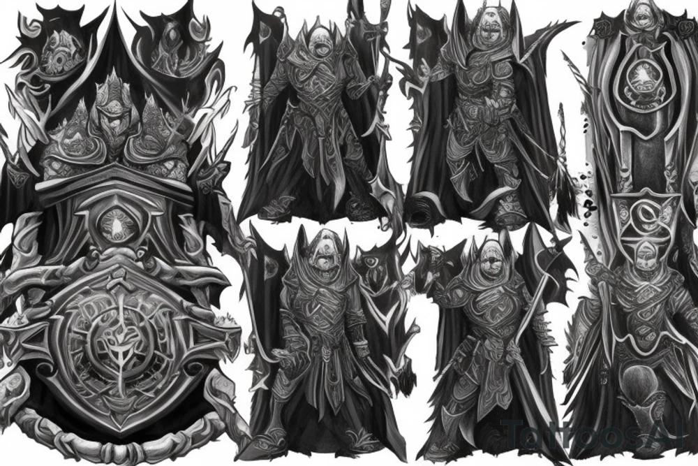 Sleeve Warcraft lich king tattoo idea