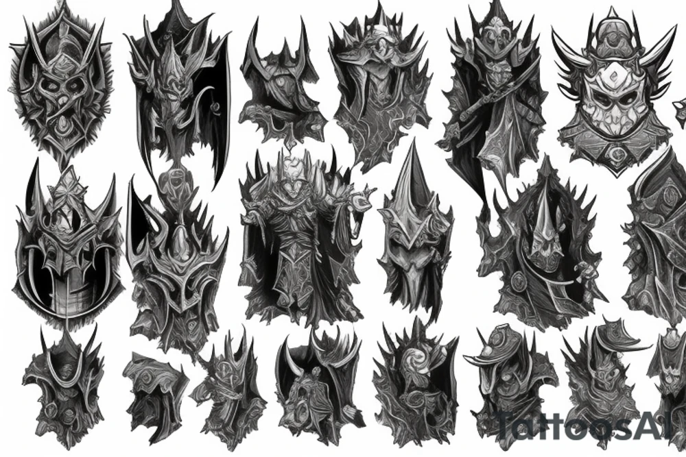 Sleeve Warcraft lich king tattoo idea