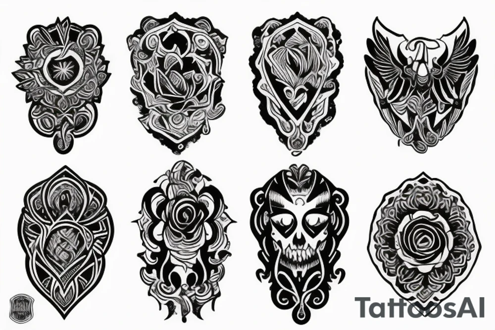 Tattoo starting on the neck and ending on the chest tattoo idea