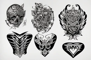 Tattoo starting on the neck and ending on the chest tattoo idea