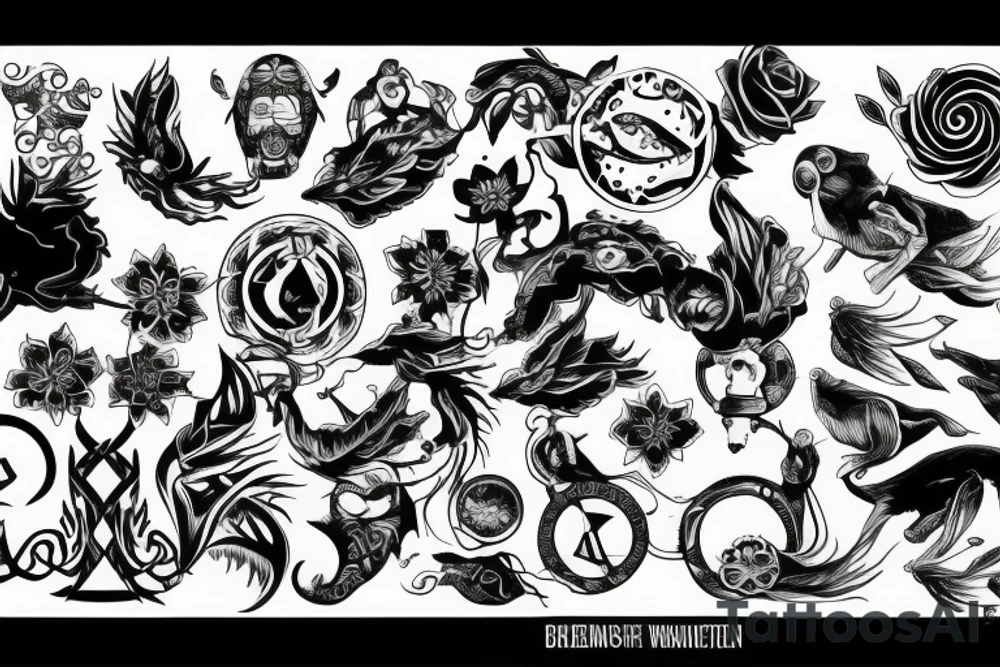 symbols signifying the balance of things tattoo idea