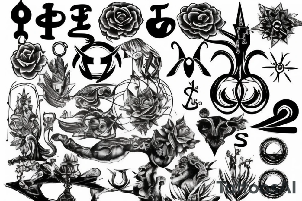 symbols signifying the balance of things tattoo idea