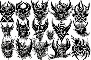 full chest satanic tattoo idea