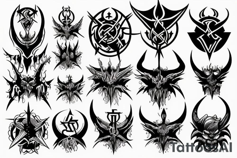 full chest satanic tattoo idea