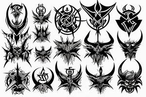 full chest satanic tattoo idea