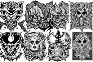 full chest satanic tattoo idea