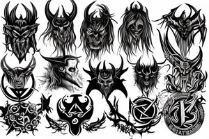 full chest satanic tattoo idea