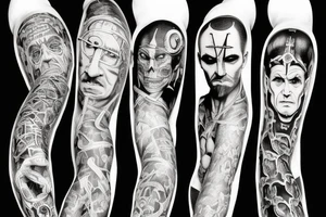 two priests, one bad and one good, the good one is god and the bad one is satan tattoo idea