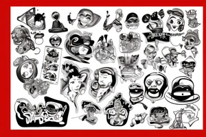 famous cartoons rolling a joint tattoo idea