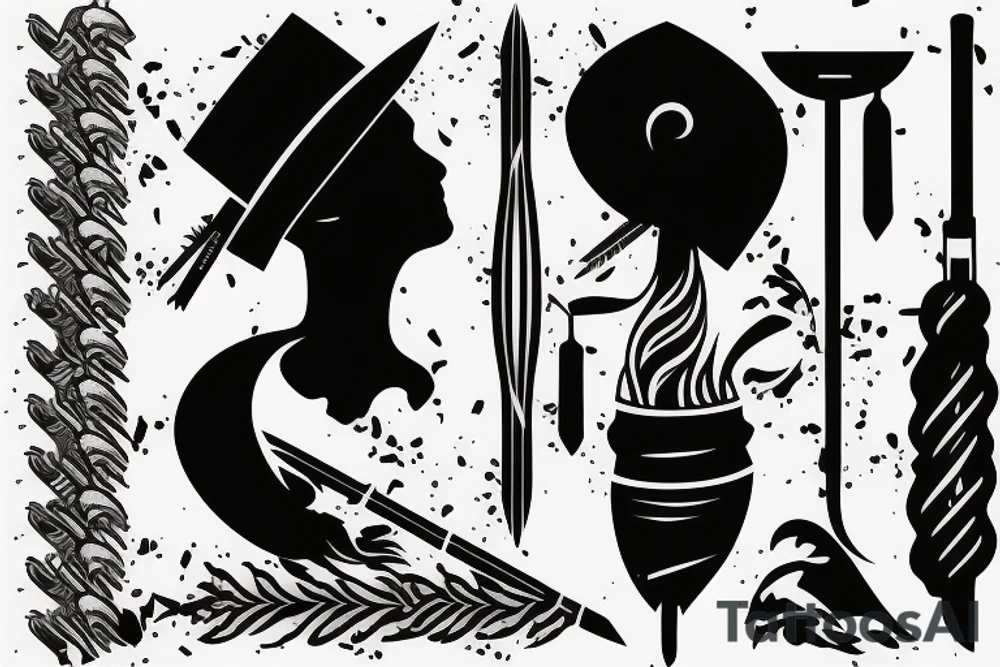 A Turkish smoker slicing kebab tattoo idea