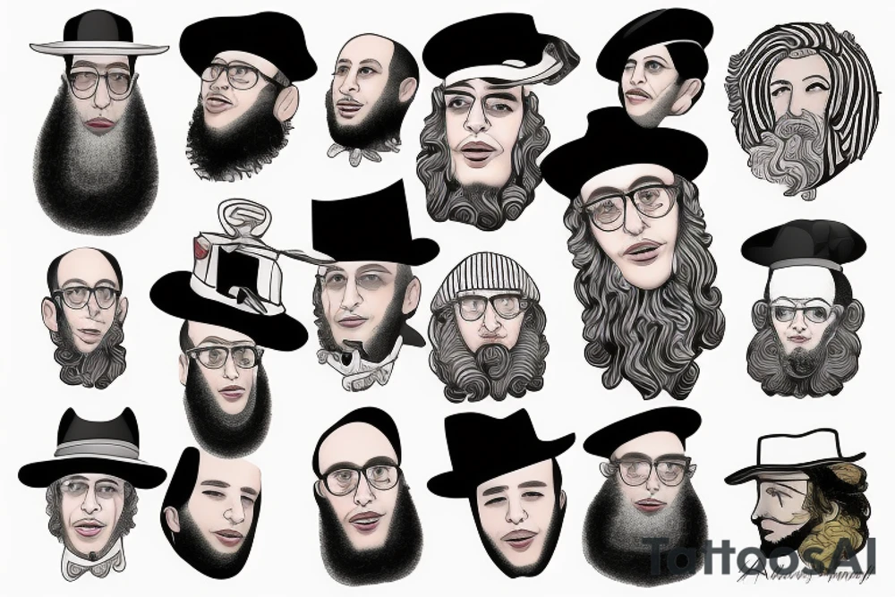 Hasidic Jewish man tattoo idea