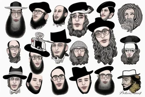 Hasidic Jewish man tattoo idea