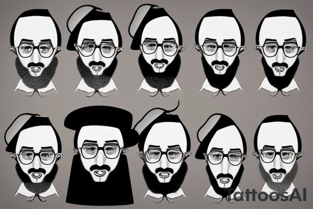 Hasidic Jewish man tattoo idea