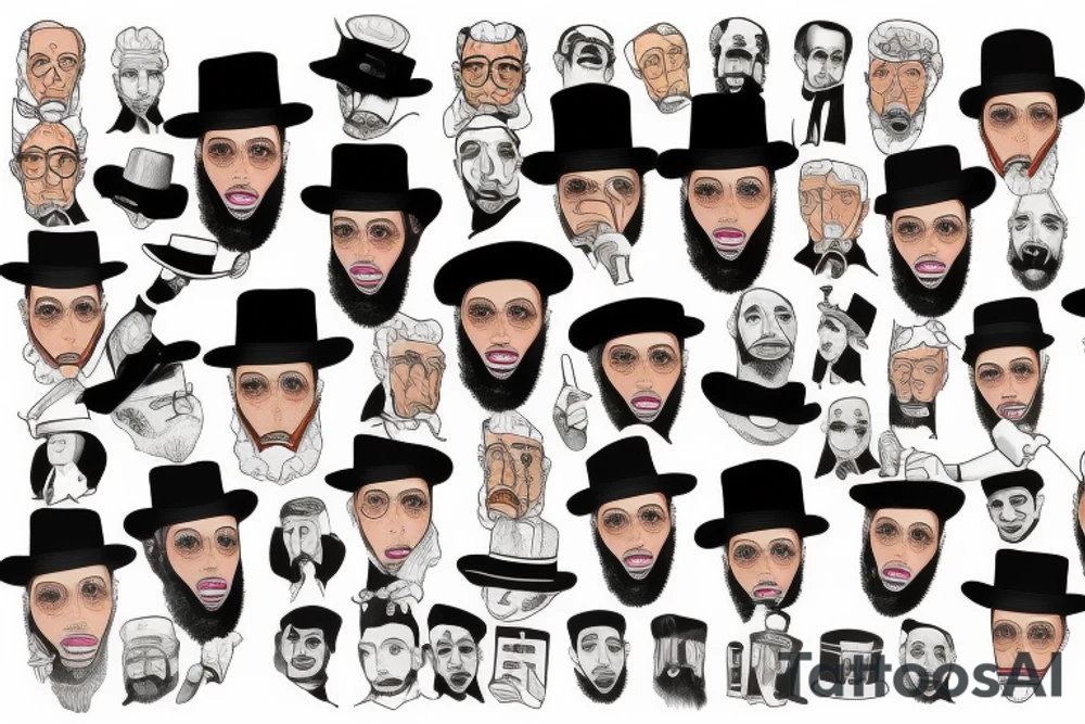 Hasidic Jewish man tattoo idea