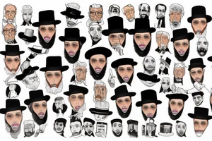 Hasidic Jewish man tattoo idea