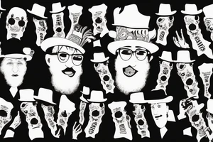 Hasidic Jewish man  trippy tattoo idea
