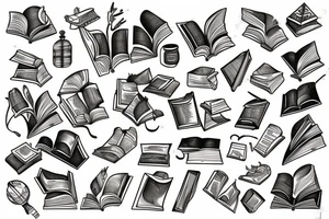 books nature science learning tattoo idea