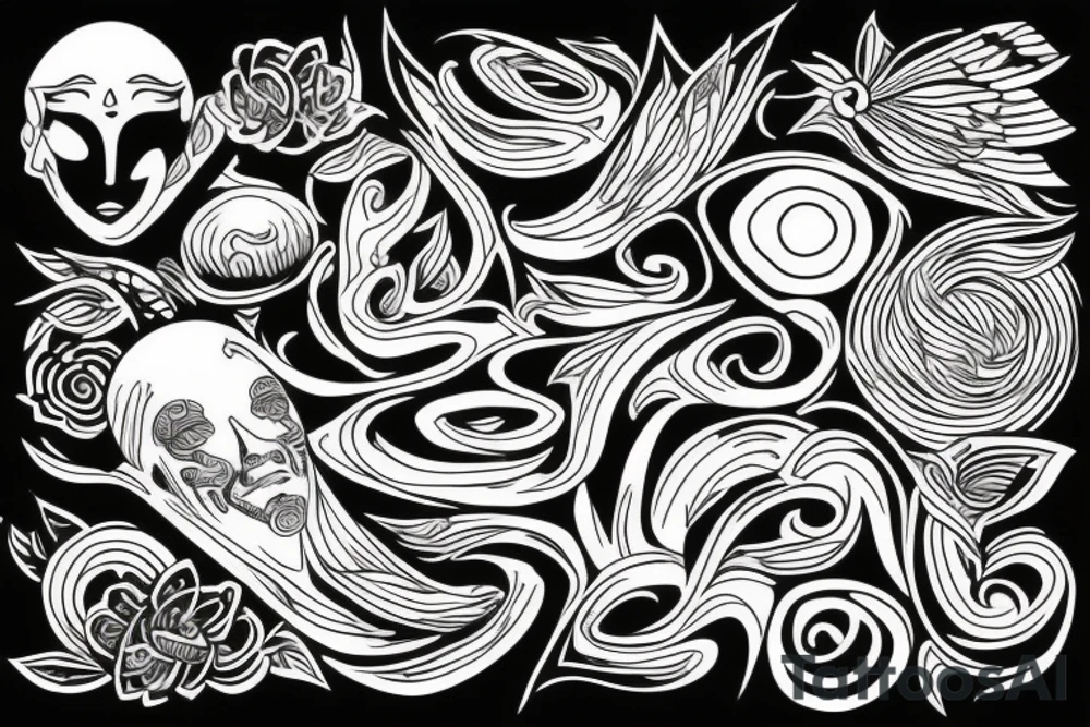 a person meditates tattoo idea