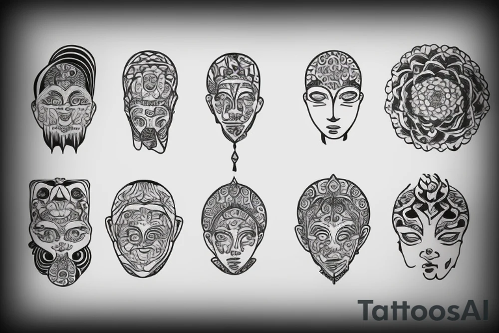 a person meditates tattoo idea