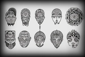 a person meditates tattoo idea