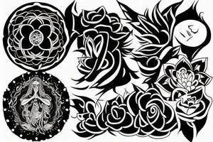 a person meditates tattoo idea