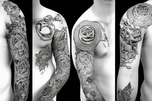 a person meditates tattoo idea