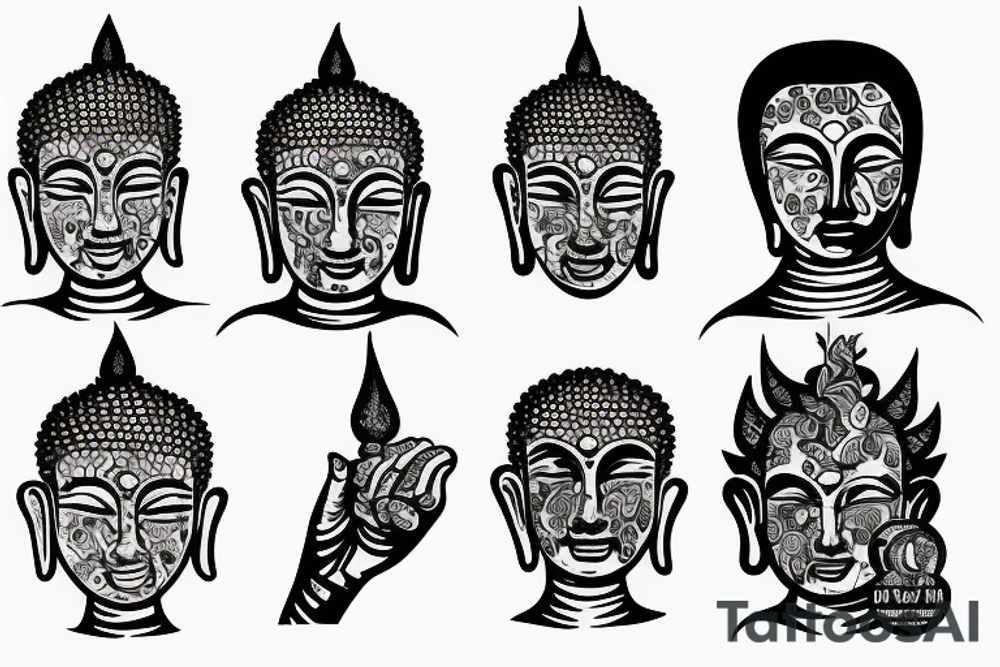 Buddha smokes weed tattoo idea