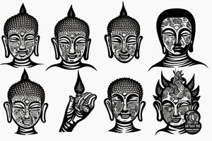 Buddha smokes weed tattoo idea
