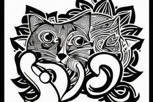 a cat with a cigarette in his mouth meditates tattoo idea
