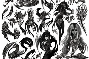 Shaya from the League of Legends game tattoo idea
