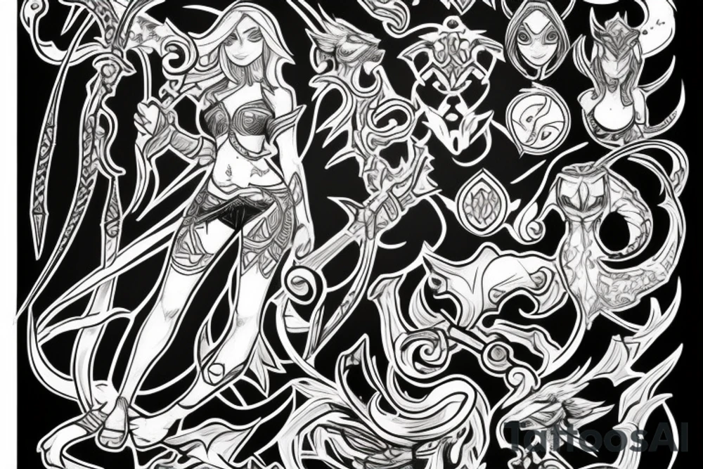 Shaya from the League of Legends game tattoo idea