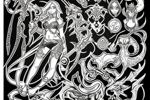 Shaya from the League of Legends game tattoo idea